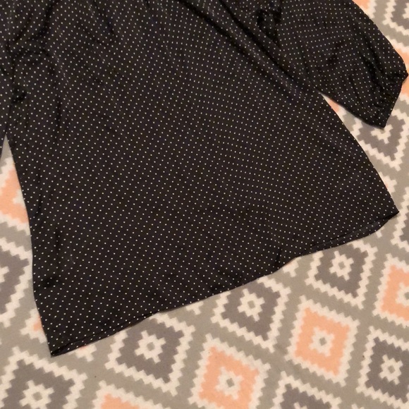 Ann Taylor NWT Black w/White Polka Dots Blouse XL - Picture 12 of 12